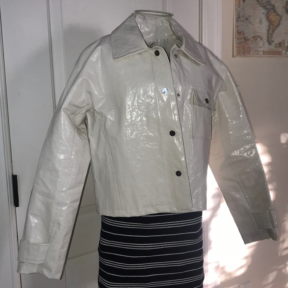 Ei8htdreams White Cropped Jacket